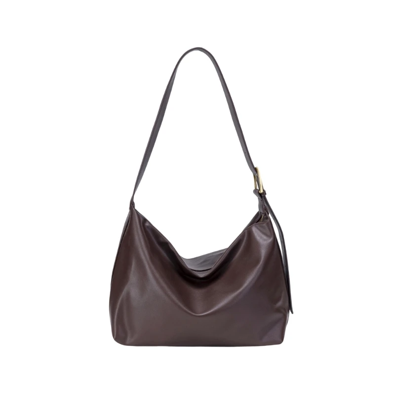Multifunctional Work Bag PU Shoulder Bags Spacious Interior Office Underarm Purse for Commuting Shopping and Short Trip