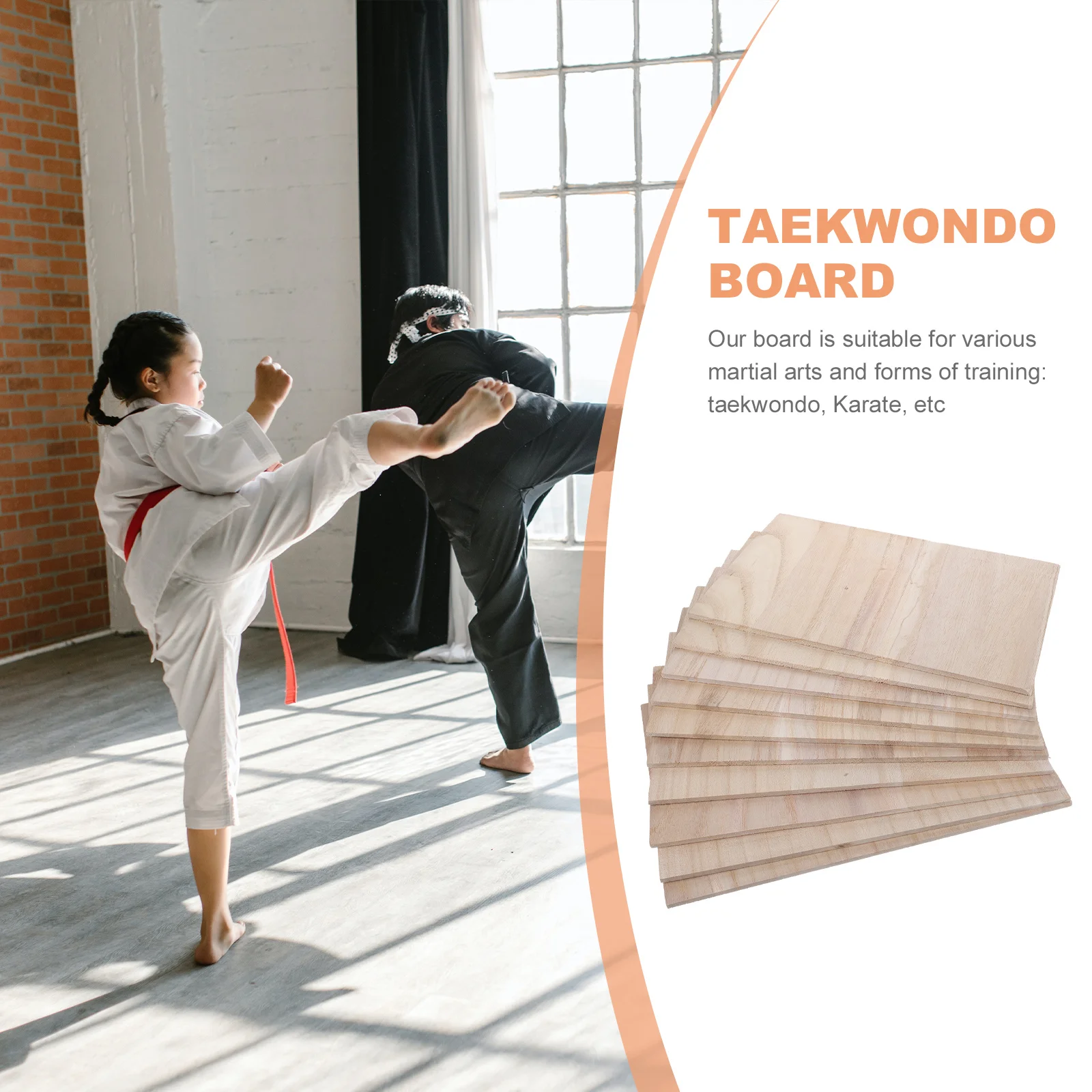 10pcs Taekwondo Karate Practicing Board Sport Accessory Board Breakable Punching Karate Boxing Training Wooden Breaking Board