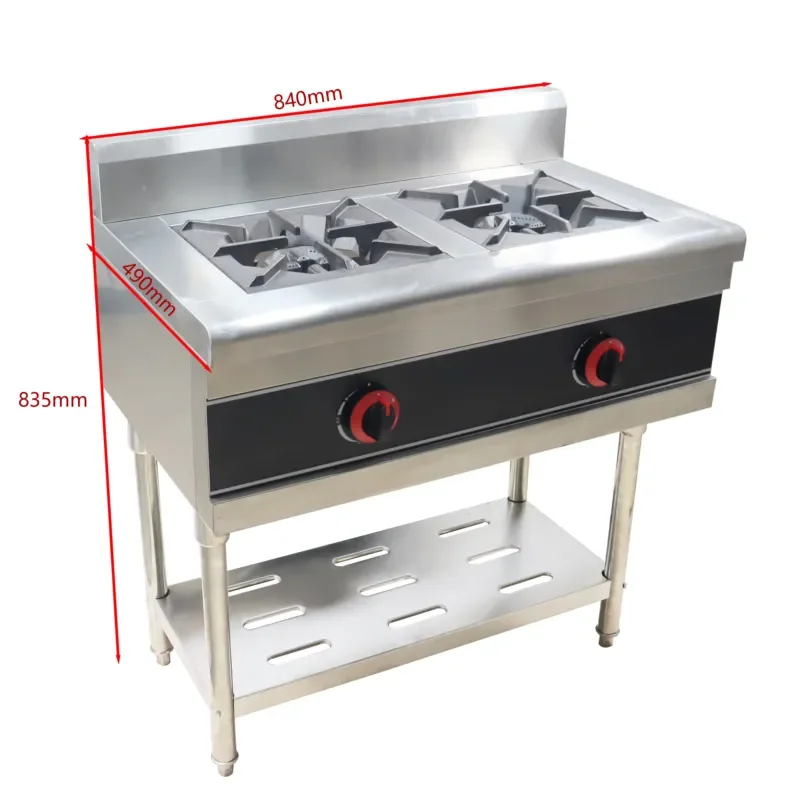 Restaurant Cooking Equipment Stainless Steel Premium Gas Stove 2 Vertical Gas Stoves For Sale