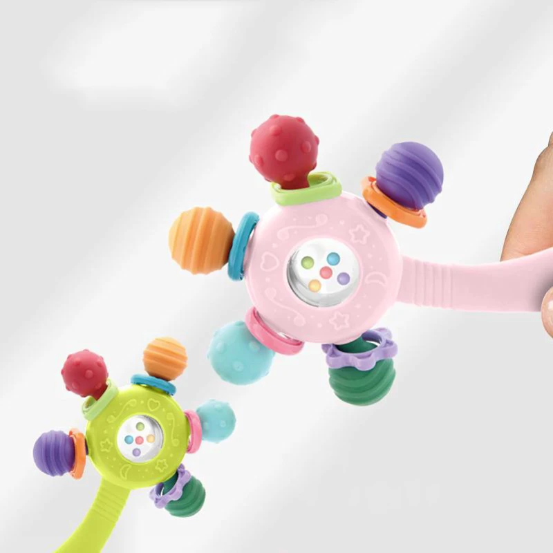Baby grip training, soothing toys, shaking bells, spinning music, baby hand cranked sticks