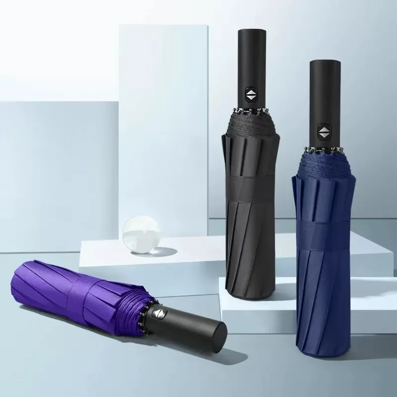 Paraguas Mujer Lluvia Engrosada Protector Solar Protección UV Paraguas Doble Paraguas Automático Plegable Portátil