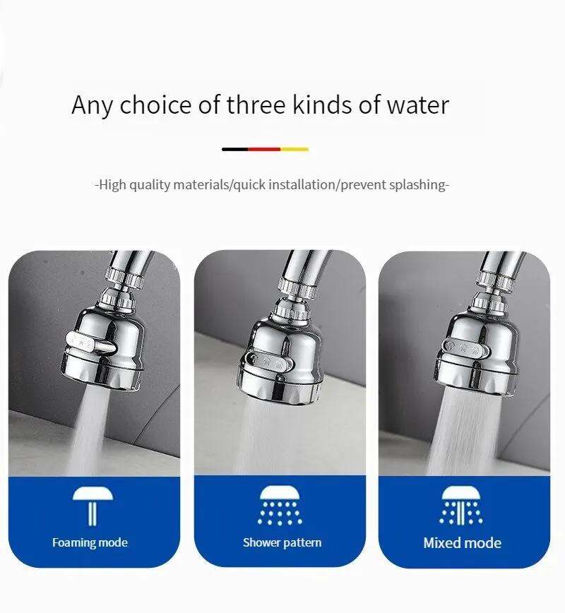 Kitchen Charge Faucet Splash Proof Extender Household Shower Filter Universal Faucet Can Rotate The Water Outlet Charge Shower