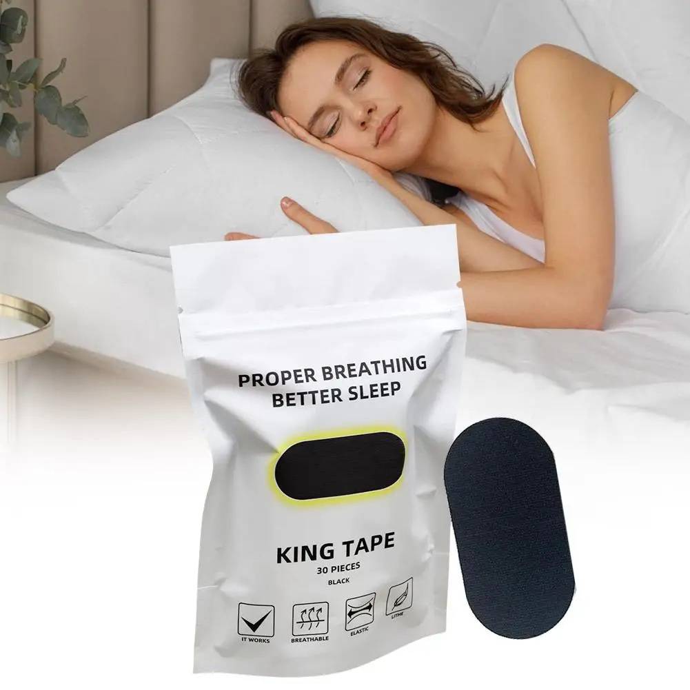 30pcs Anti Snoring Mouth Tape for Sleeping Better Nose Breathing Strips Stop Snoring Solution Mouth Strips Improved Sleep Aid