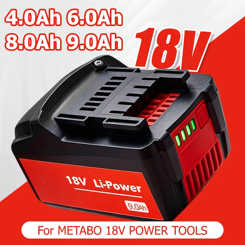 4.0-9.0Ah NEW For Metabo 18V Battery Power Tools Drill Driver Wrench Hammer Grinder for Metabo 18V Battery Asc30 Asc55 625592000