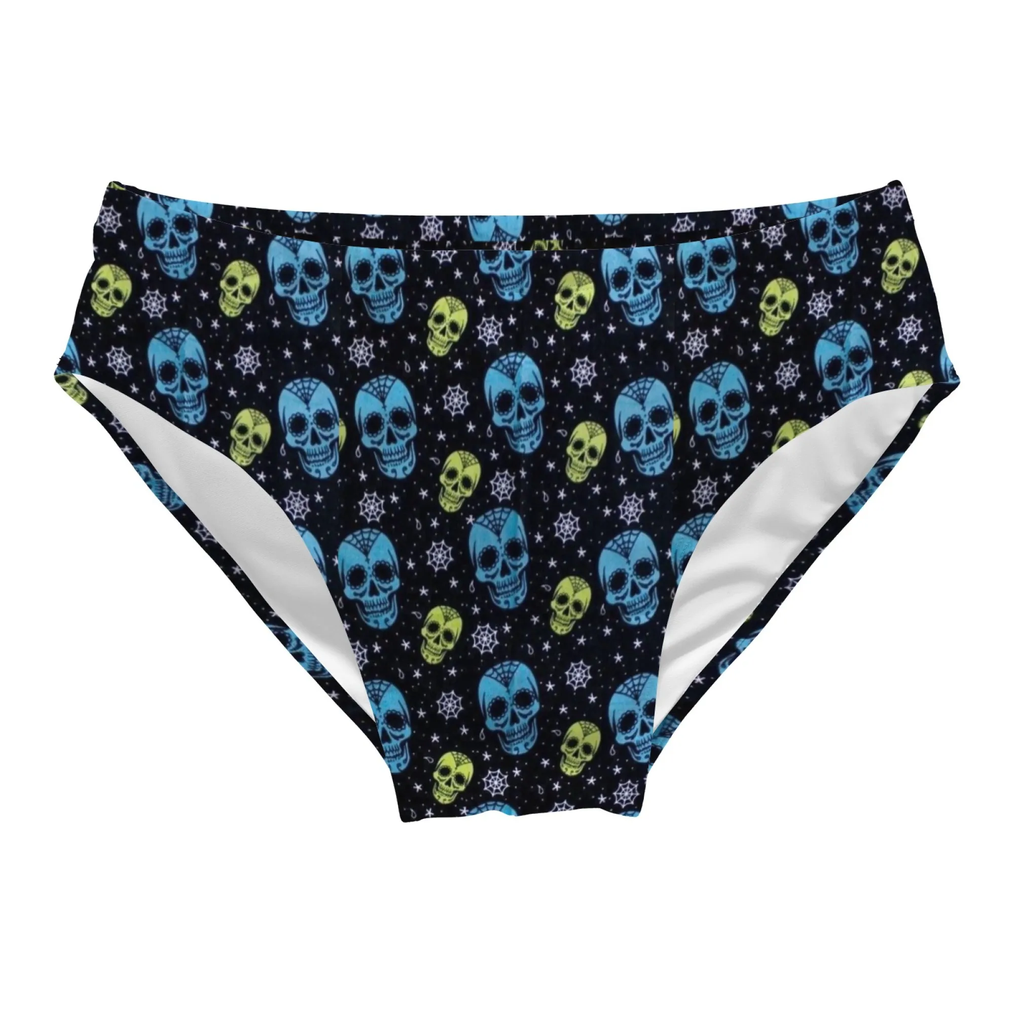 Sugar Skull Spider Swim Trunks Lightweight Comfortable Sexy Men's Triangle Trunks Pool Party Beach Vacations Sexy Mens Bikinis