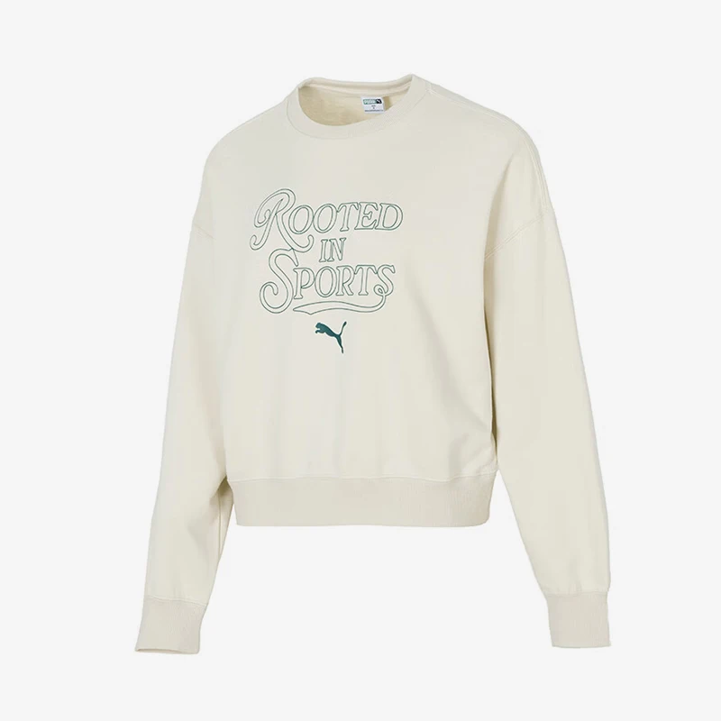 سترة Puma الأصلية TEAM CC Crew TR W للسيدات بطباعة بسيطة وعصرية للاستخدام الخارجي 630952-80