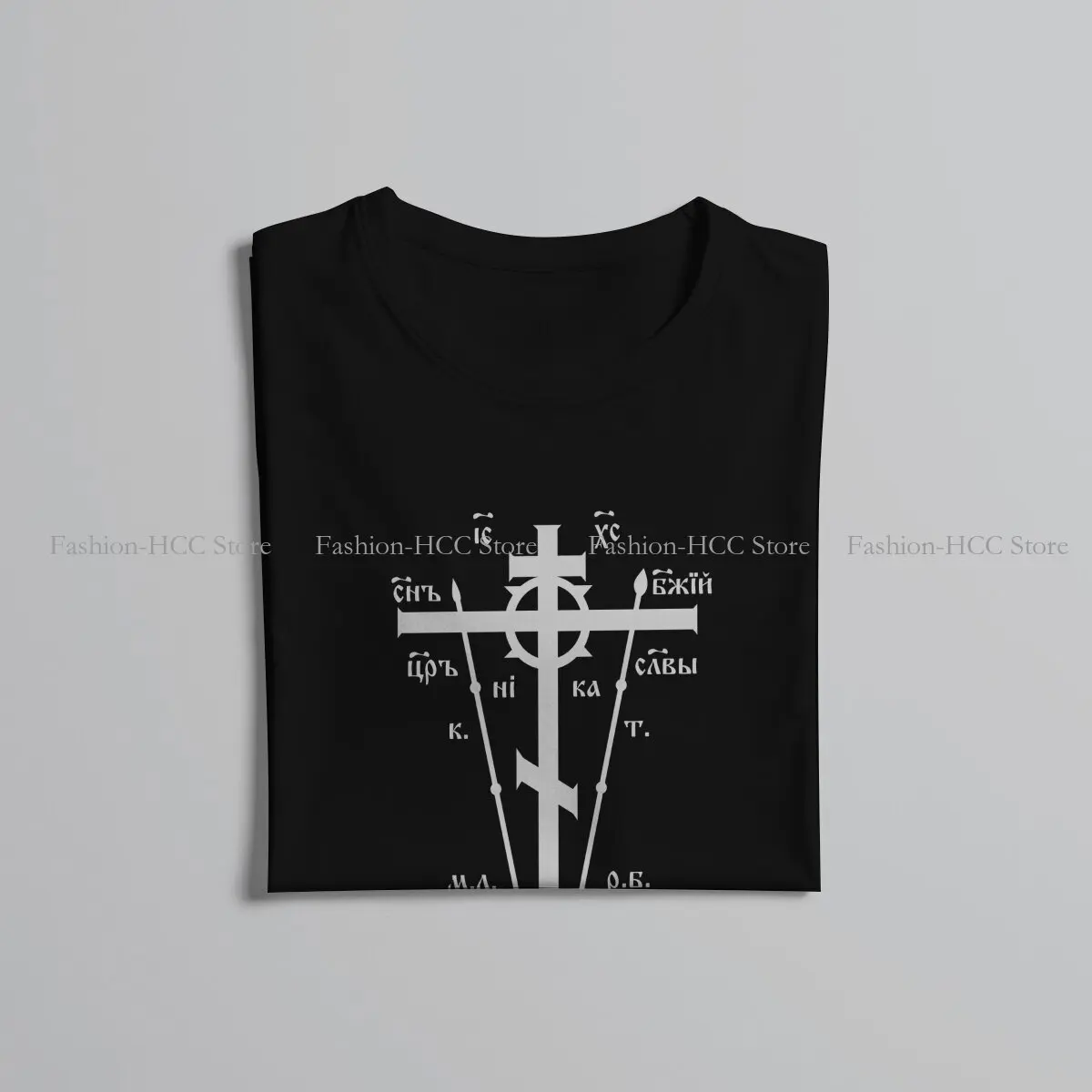 Virgin Mary Polyester TShirt for Men Eastern Orthodox Great Schema Golgotha Cross Metanoia Repent Leisure T Shirt