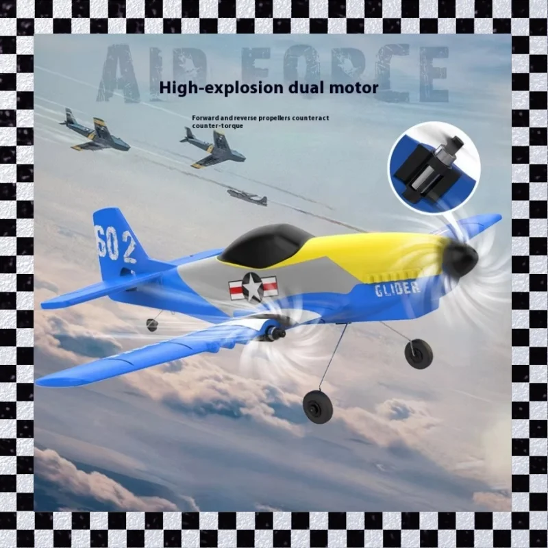 

KF602 Пенопластовый самолет с дистанционным управлением P51D Mustang Fighter Модель самолета с фиксированным крылом Электрический игрушечный самолет для детей и хоббистов
