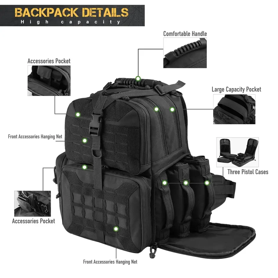 Camping Molle portée tactique sac à dos randonnée escalade étanche sac de chasse hommes salle de sport noir sac à dos