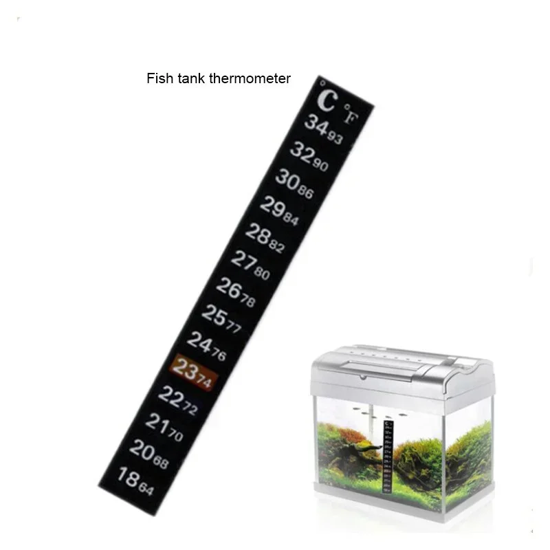 5Pcs/10Pcs Aquarium Fish Tank Strip Stick-on discolor Thermometer Sticker Adhesive Sticky Dual Scale Sticker Temperature Tools