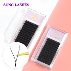 SONG LASHES Y pestañas 0,05 ventiladores prefabricados extensiones de pestañas para salón extensiones de pestañas individuales en forma de Y Y YY pestañas cilios y