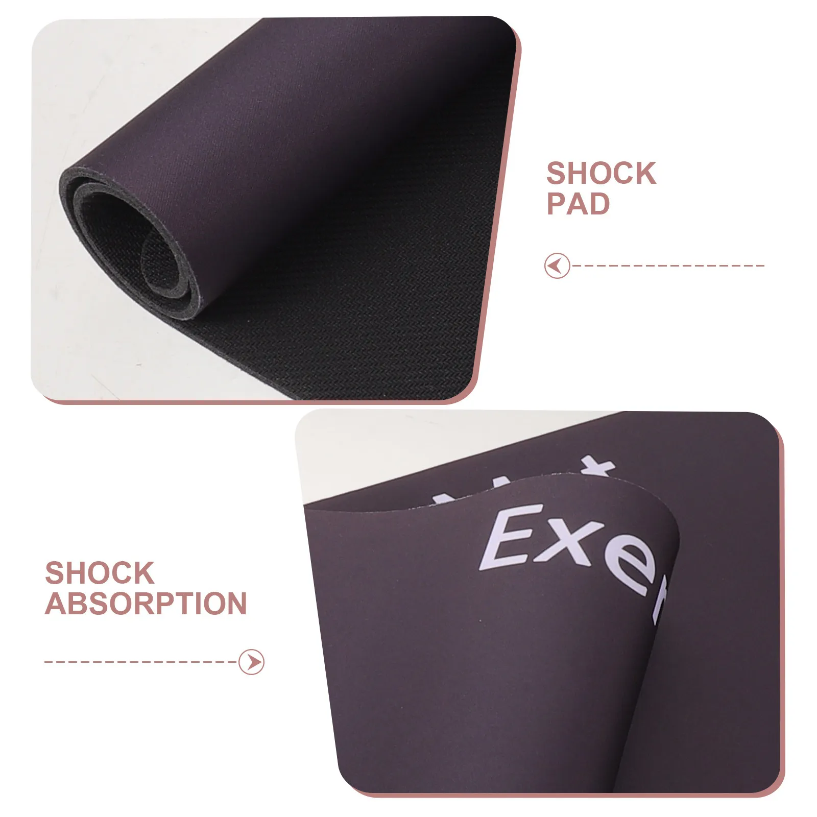 2Pcs Fitness Equipment Shock Absorbing Mat 23.6x11.8in Non Slip Floor Protector for Treadmill Exercise Bike Gym Noise Reduction view 4