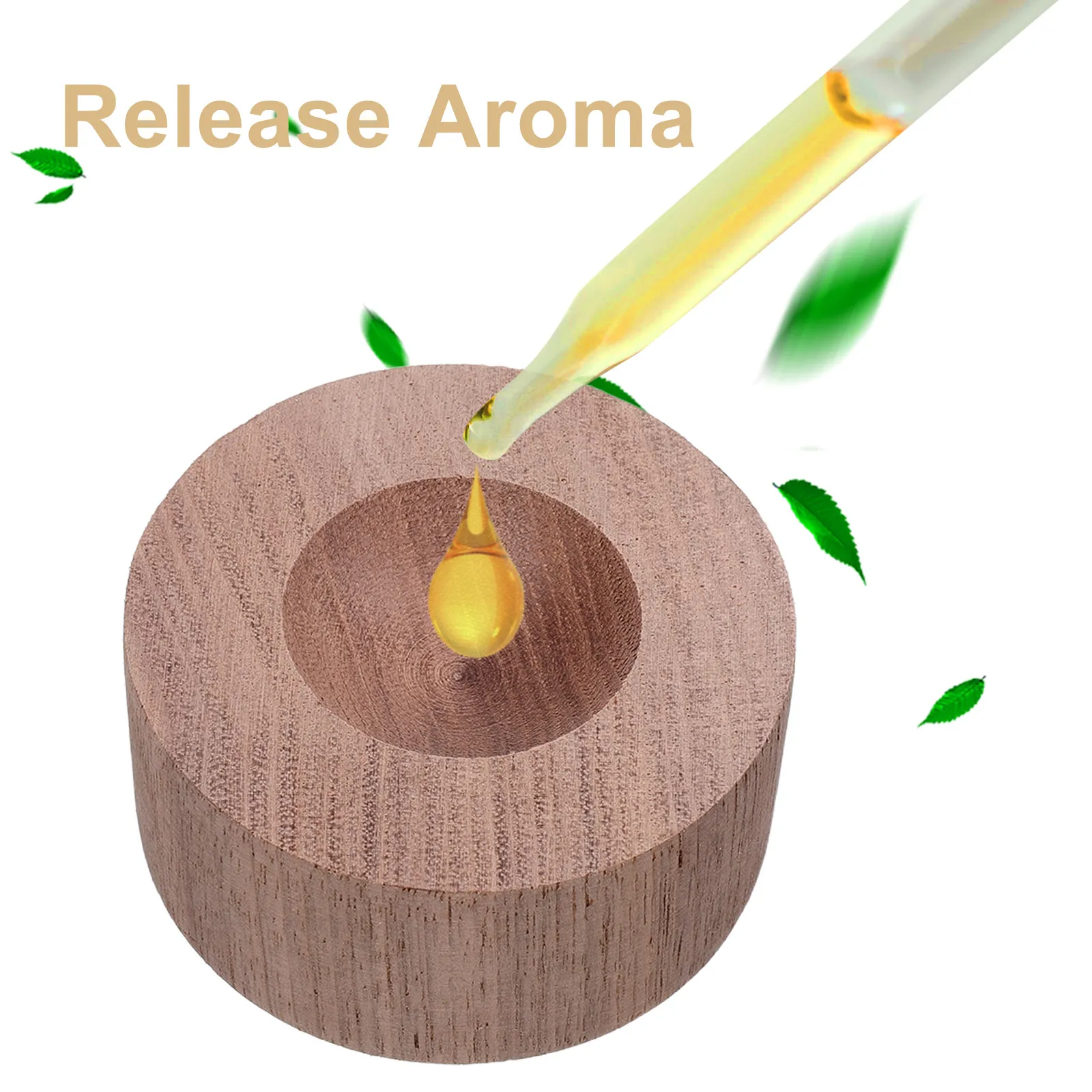 3Pcs Passive Essential Oil Diffuser Wood Natural Solid Wood Aromatherapy Diffuser Blocks Portable Home Room Indoor Fragrance