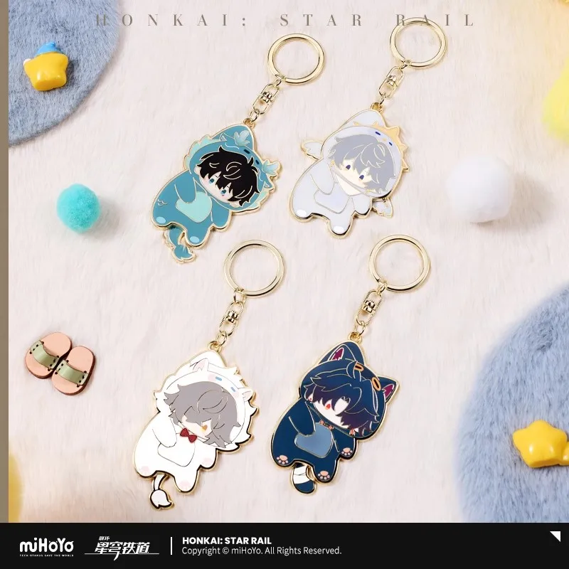 [Genuine] miHoYo Game Honkai Star Rail Male Dormitory Series Q-version Metal Pendant DanHeng Sunday Keychain Cosplay Xmas Gifts