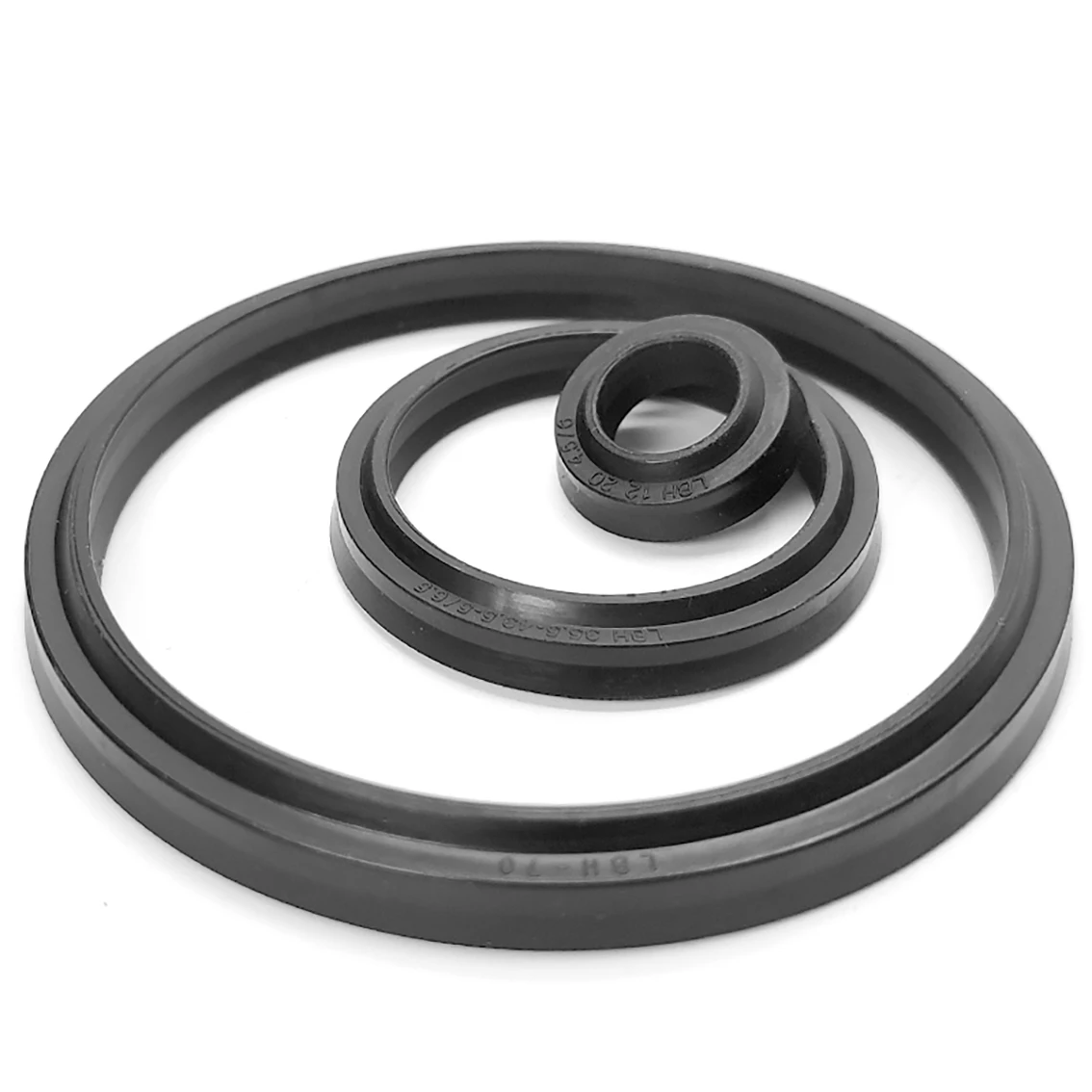 2PCS Thick 6mm LBH Oil Seal NBR Hydraulic Cylinder Sealing Ring Rubber Dustproof Oil Seal Ring Black