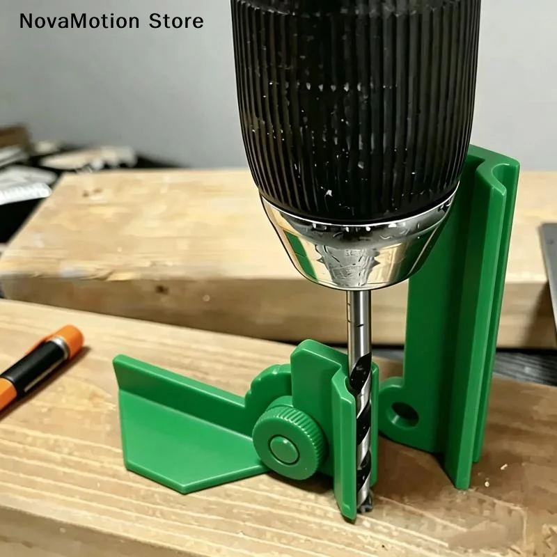 5-Angle Adjustable Drill Guide 0°30°45°60°90° Precision Positioning Drill Jig 3 Length Replaceable Portable Woodworking DIY Tool