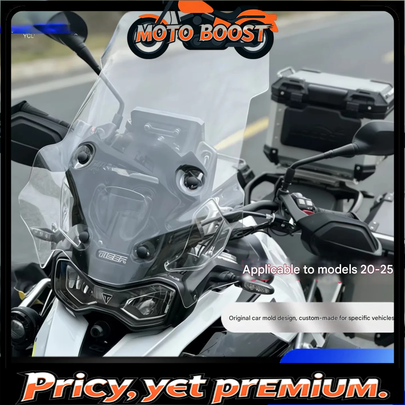 FOR Triumph Tiger 900 850 Tall Front Windshield 2020-2025 Heightened Windscreen Windproof Rainproof Dustproof for ADV Riding