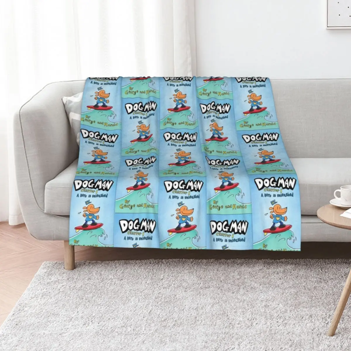 

Dog Man Movie Dav Pilkey Throw Blanket Luxury Designer Flannels Blankets For Bed Sofas Blankets