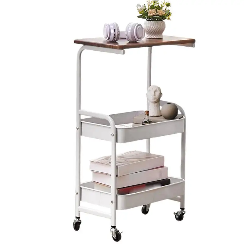 Metal Storage Rack With Wheels Multi-Tier Storage Shelf Large Capacity Standing Shelf Units Rolling Cart Utility Rack 360 Smooth