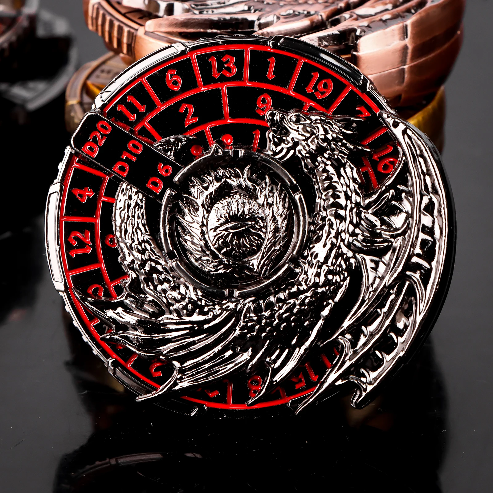 

DND Spinner Dice 7 в 1 Fidget Spinner for DND Dice Set Metal Roulette D&D Dice For Dungeons and Dragons RPG Role Play Dice