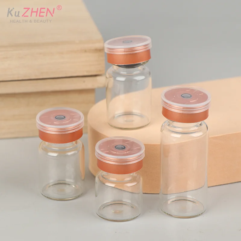 10Pcs Glass 3ml 5ml 6ml 10ml Vials Leak-Proof Dust-Resistant Rubber Stopper Flip Off Caps Burr-Free Aluminum Cap Glass Bottles