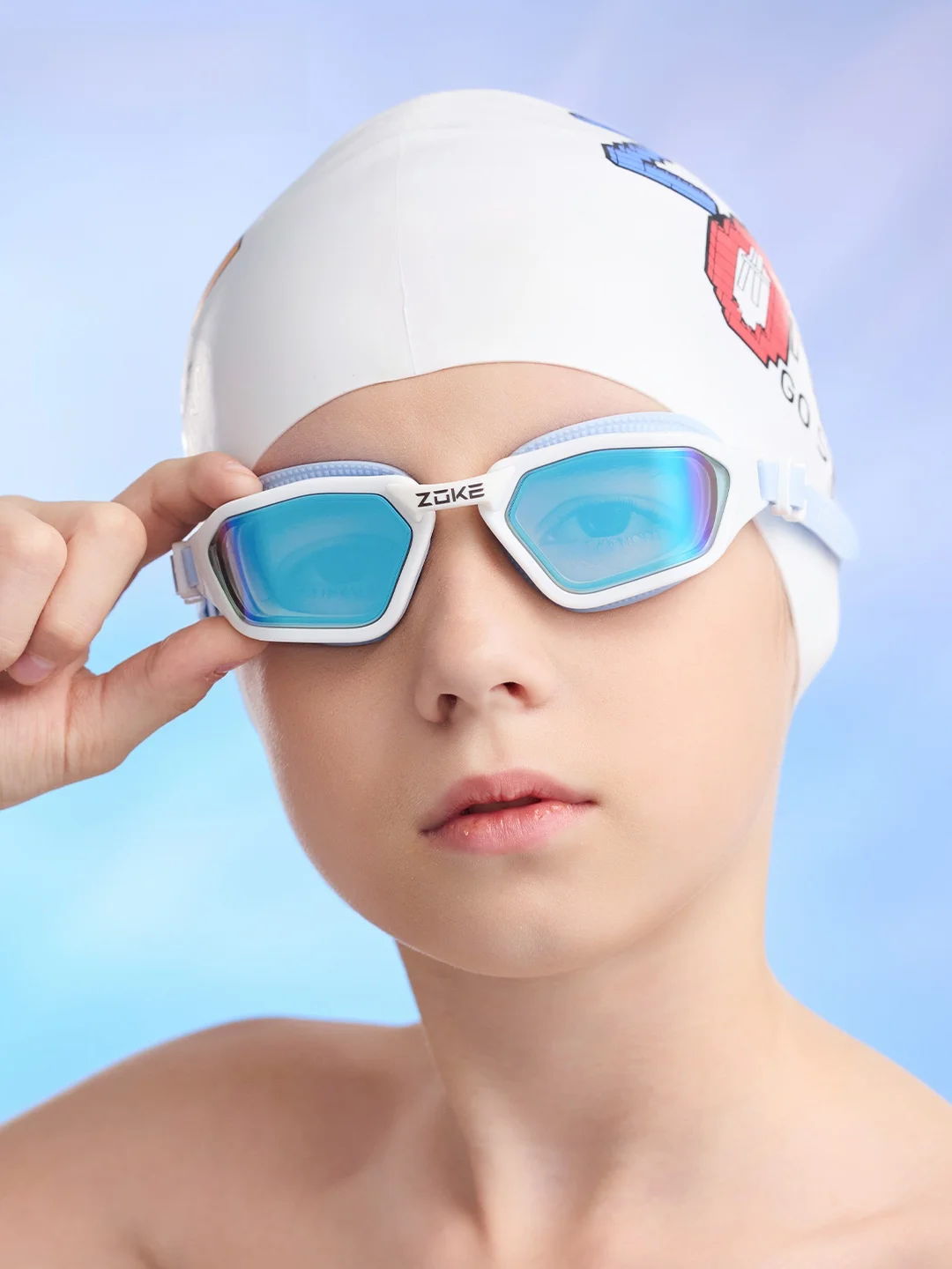 zoke-children's-swimming-goggles-professional-training-high-definition-anti-fog-waterproof-mid-rim-coated-protection-goggles