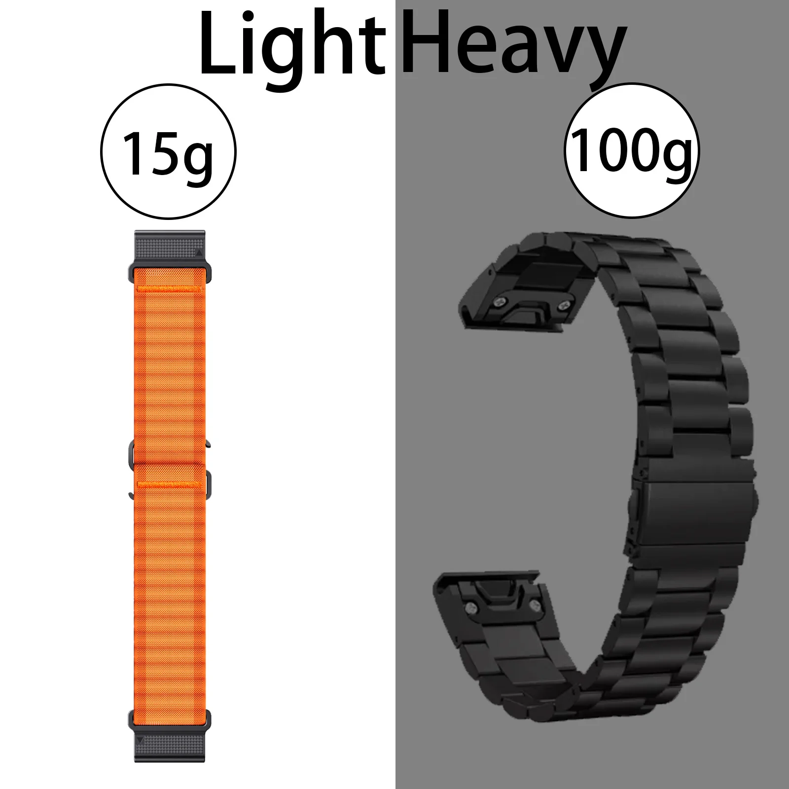 QuickFit 26mm 22mm Two Tone Nylon Strap For Garmin Fenix E 8 7X 7 6 6X/Epix Pro Gen 2 51mm 47mm/Tactix Watch Band Accessories