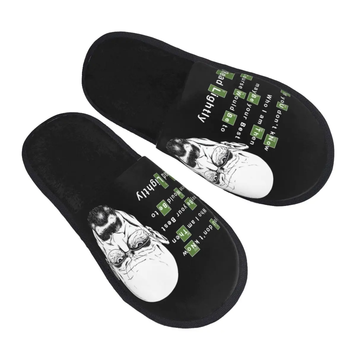 Custom Breaking Bad Soft Memory Foam House Slippers Women TV Show Cozy Warm Anti-Skid Slipper