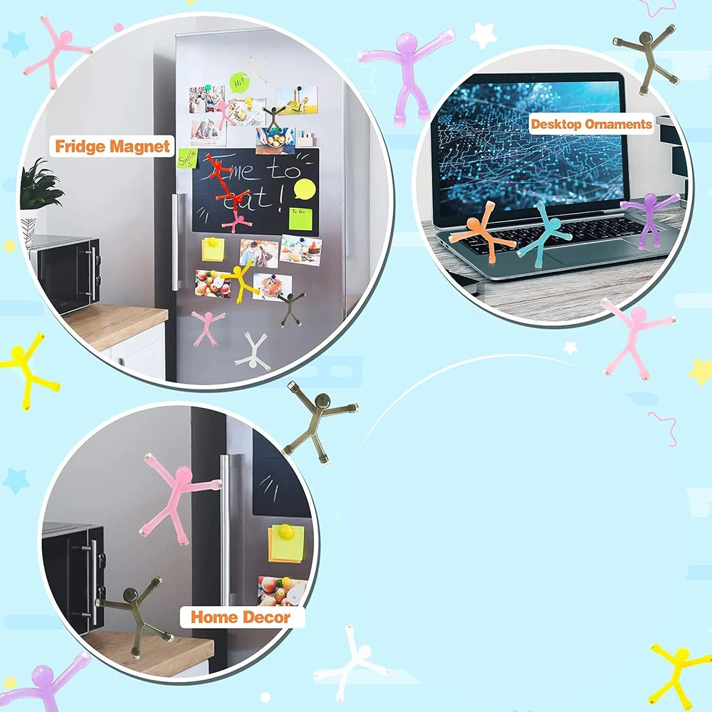 Magnete antistress multifunzionale Giocattolo da uomo Magnete da frigorifero Giocattolo sensoriale Frigo da cucina Decorazione magnetica a forma umana