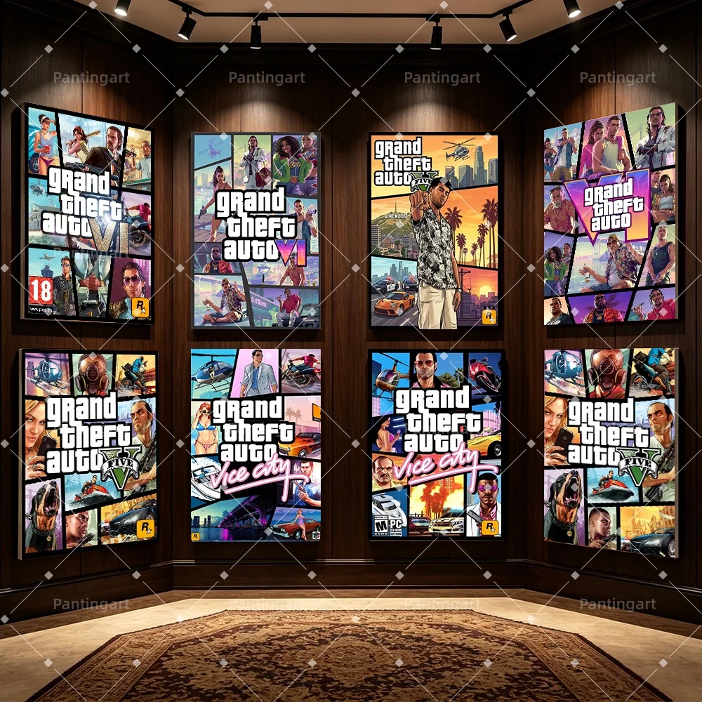 ملصقات قماشية حديثة لألعاب GTA - مراجعة Gaming Console Gta وسعره