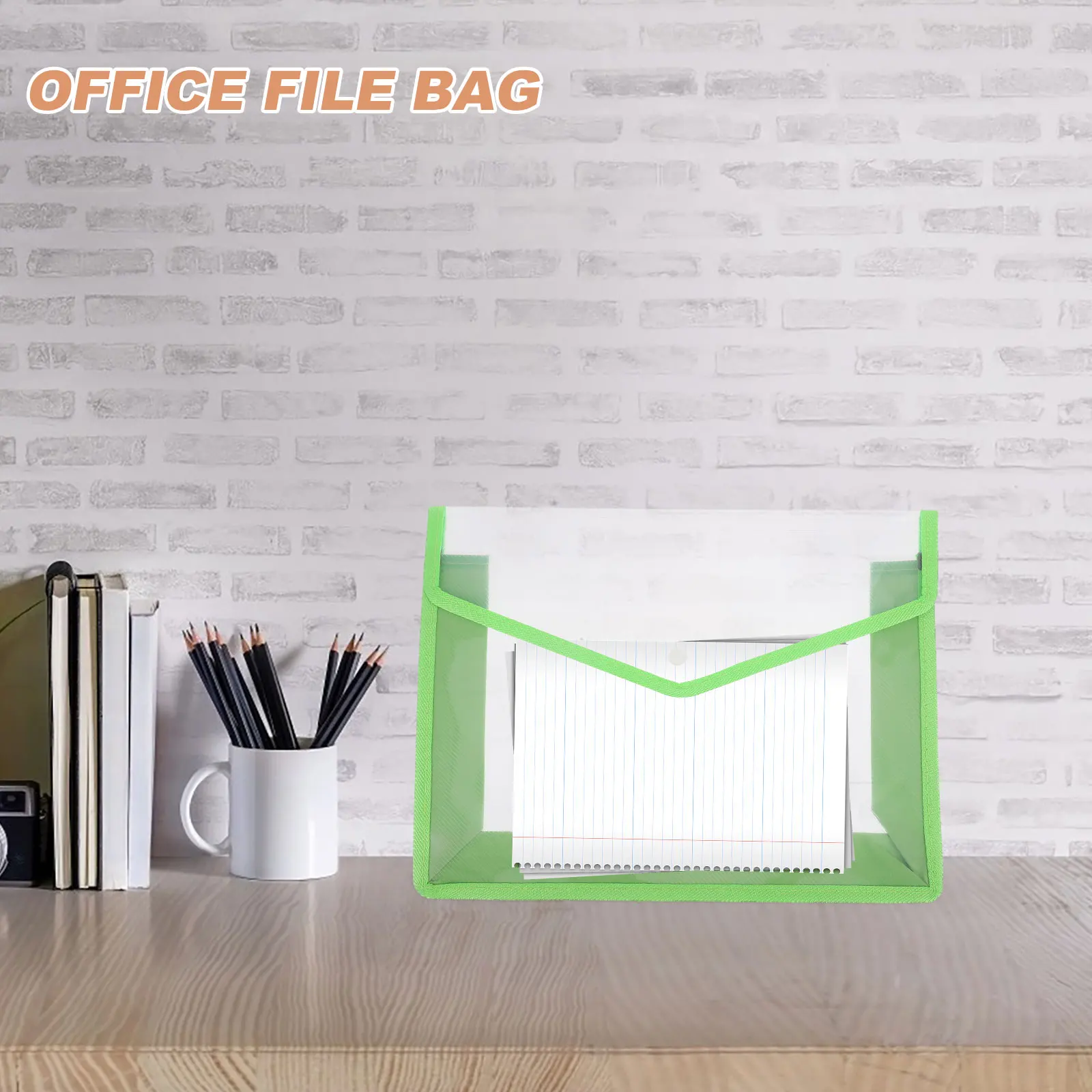 

5 Pcs File Bag Set Clear Document Folders Accordion Pocket Bins for Shelves Pp Plastic Organizer Travel Cardboard Storage