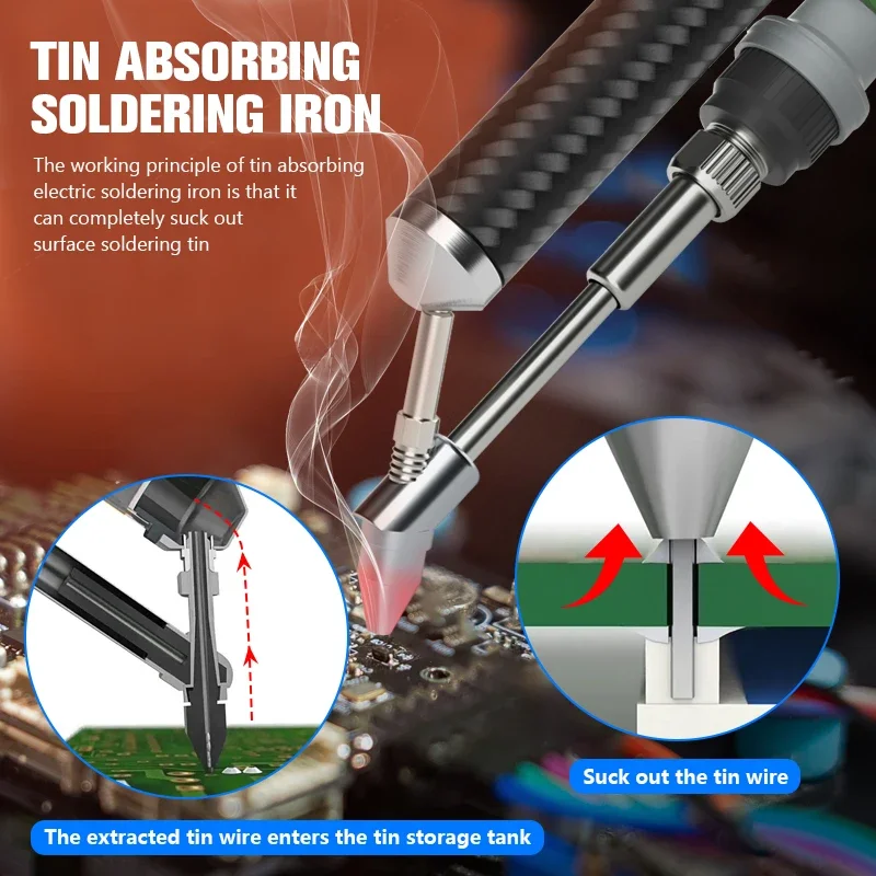 T12A Suction Tin Gun Handle Desoldering Station Hot Air Gun Soldering Iron Suction Pen MotoClean STM 32 Soldering Station