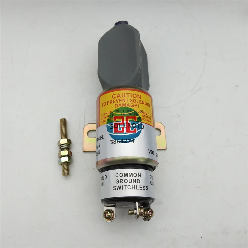 3864274 24V Cummins Diesel Engine Fuel Shutoff Stop Solenoid 1751-2467UIB1S5A SA-3933-24 Generator Set Part High Quality