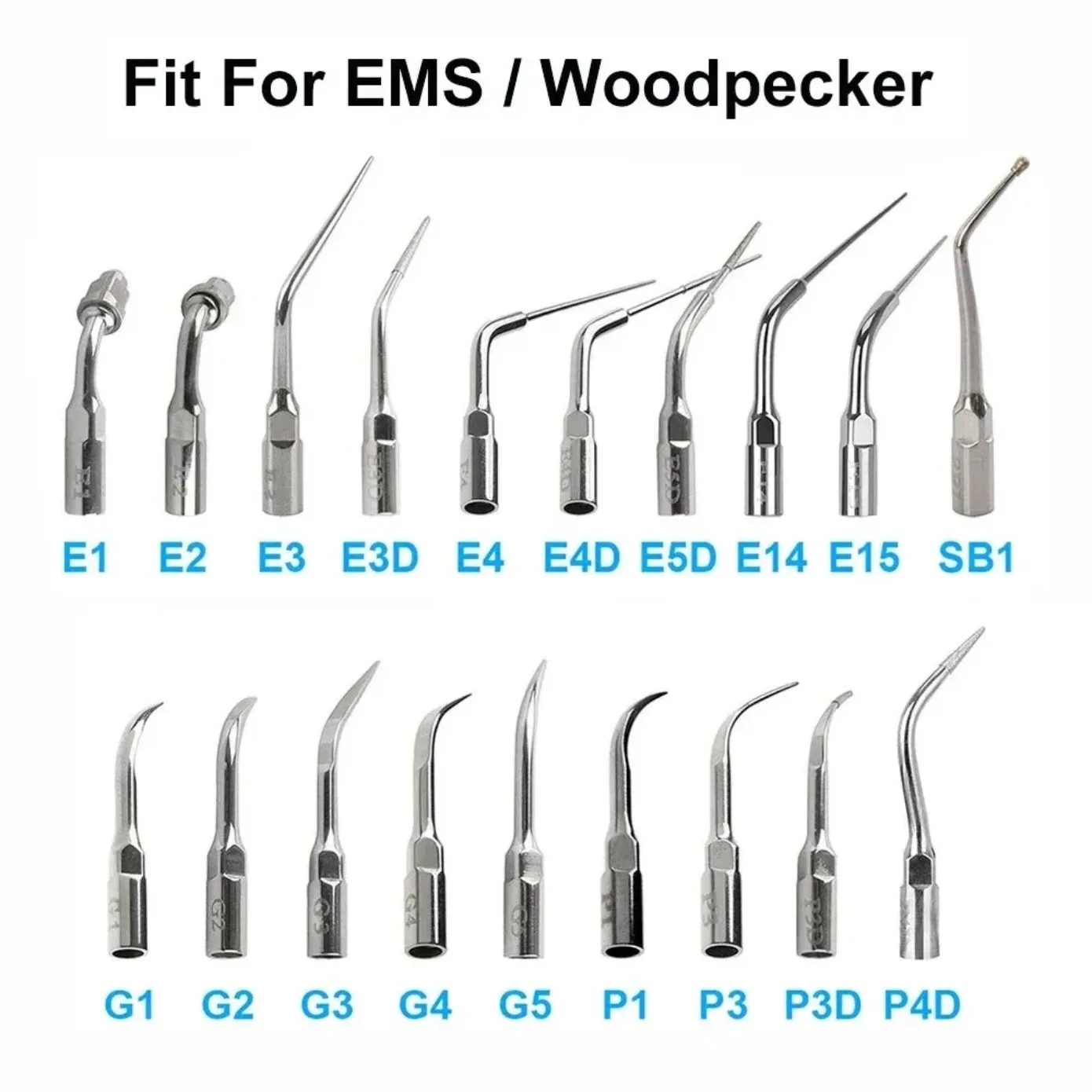 AG Dental Ultrasonic Scaler Tips Scaling Periodontics Endo Perio Scaling Tip 5pcs Fit for EMS Woodpecker DTE NSK SATELEC Scalers