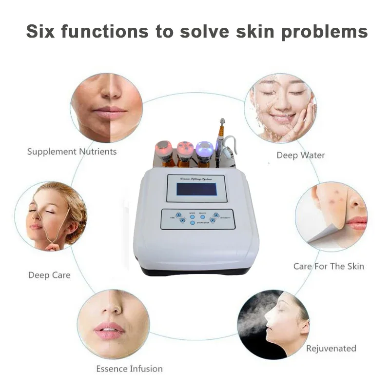 Four-In-One Ultrasonic Beauty Instrument Salon Importer Facial Micro-Current Heating Whitening Face Tightening Fade spots