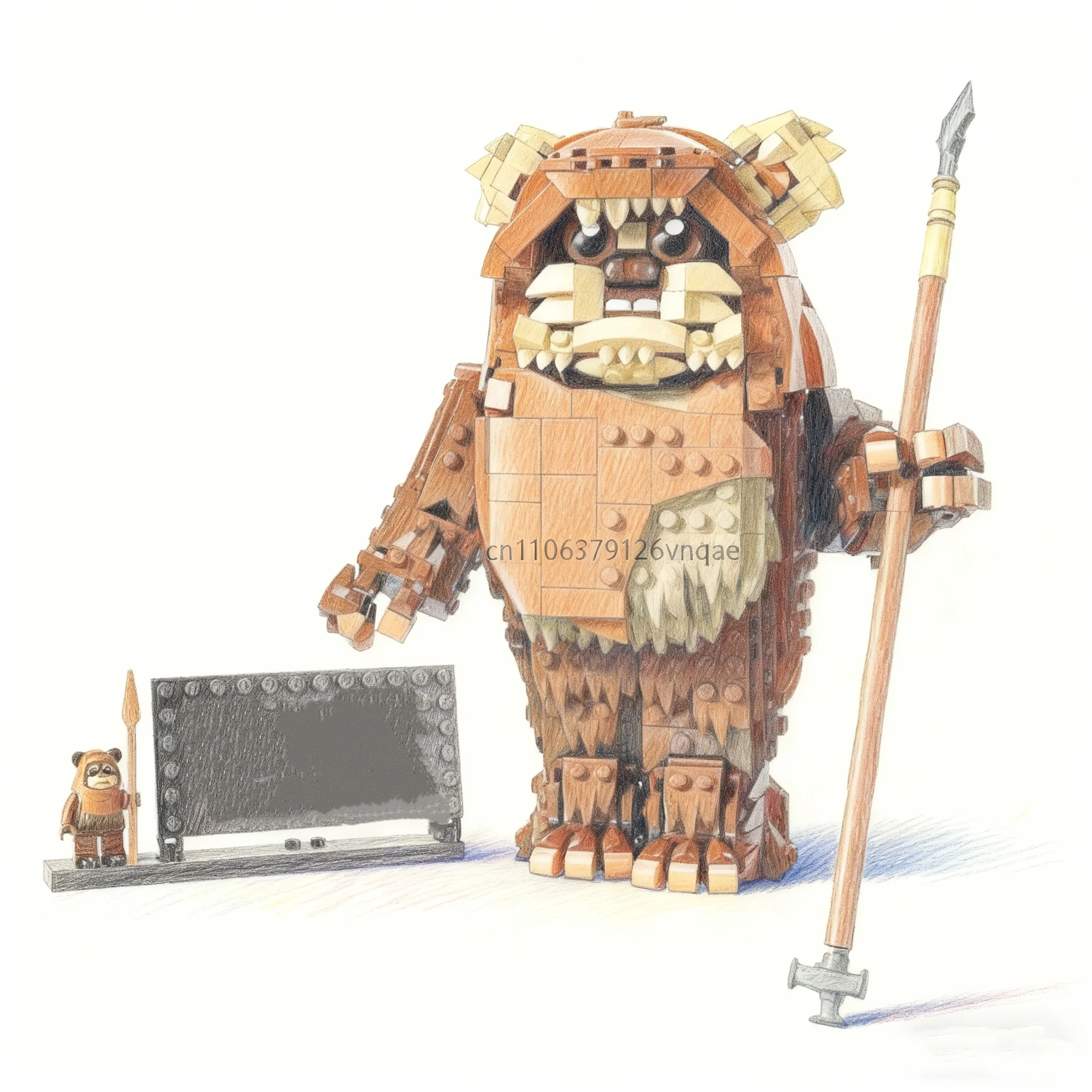 1010 قطع، مكعبات بناء محارب الغابة، سلسلة أفلام إبداعية، DIY، تجميع مكعبات البناء، ألعاب أطفال عيد الميلاد