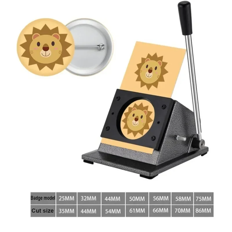Manual Circle Paper Punch Cutter 25-75mm for Button Making