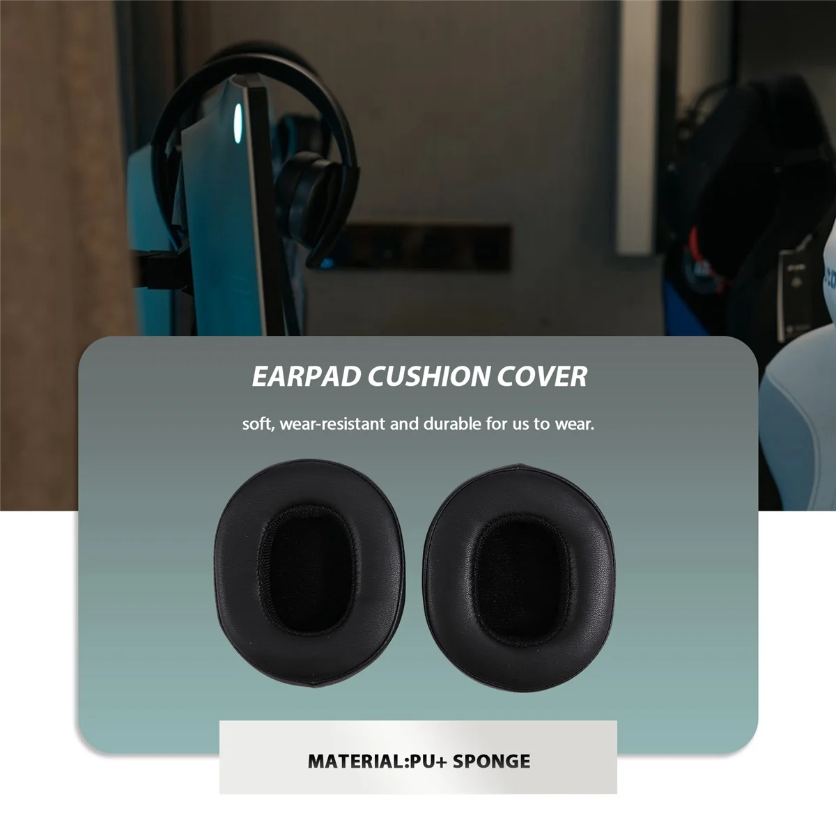 ABKM 1Pair Earpad Cushion Cover for Skullcandy Crusher 3.0 Wireless Bluetooth Headset