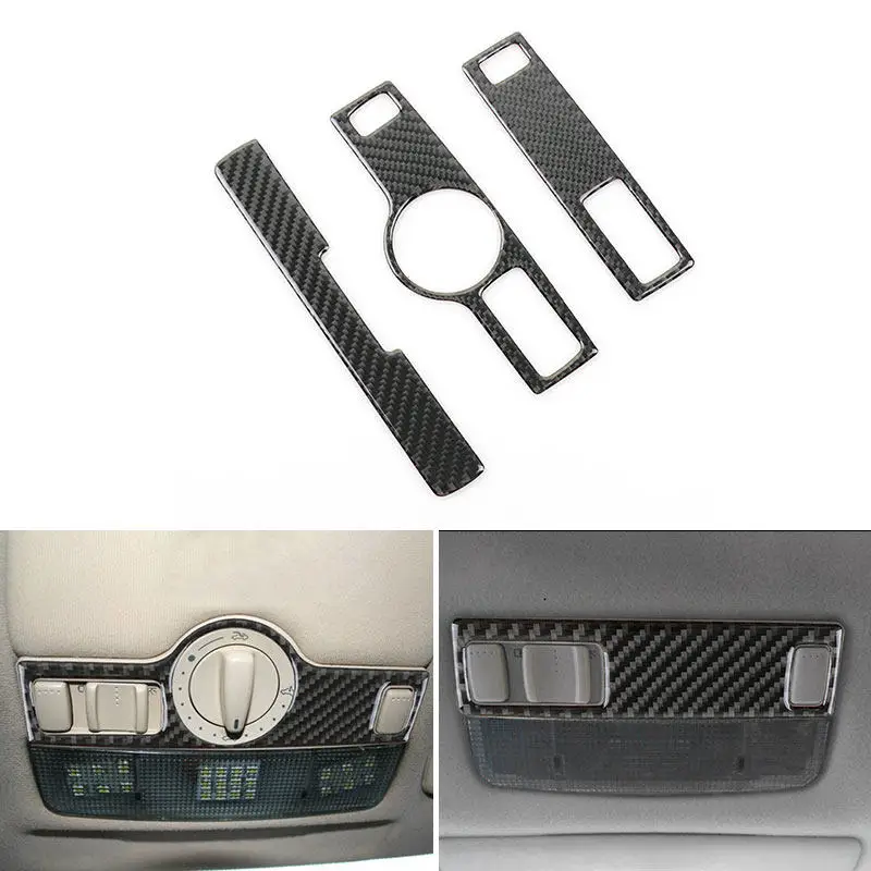 Car Roof Reading Light Control Panel Frame Cover Soft Carbon Fiber Sticker Trim For VW Golf 4 MK4 Jetta Bora R32 GTI 1999-2004