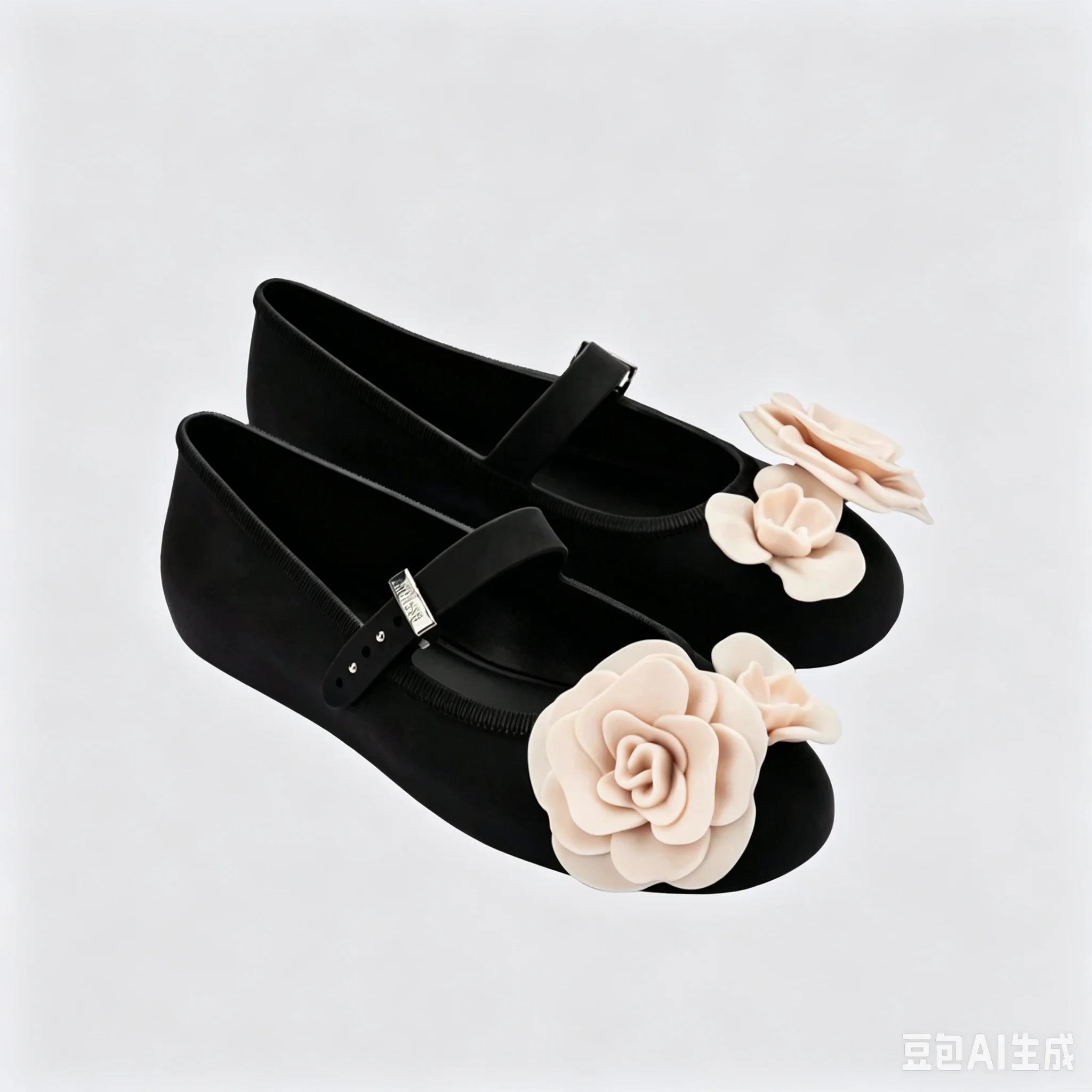 Melissa Women's 2024 New Camellia Clip-On Sandals Casual Ankle-Length Jelly Shoes Flat Sole Beach Sandals PVC Material