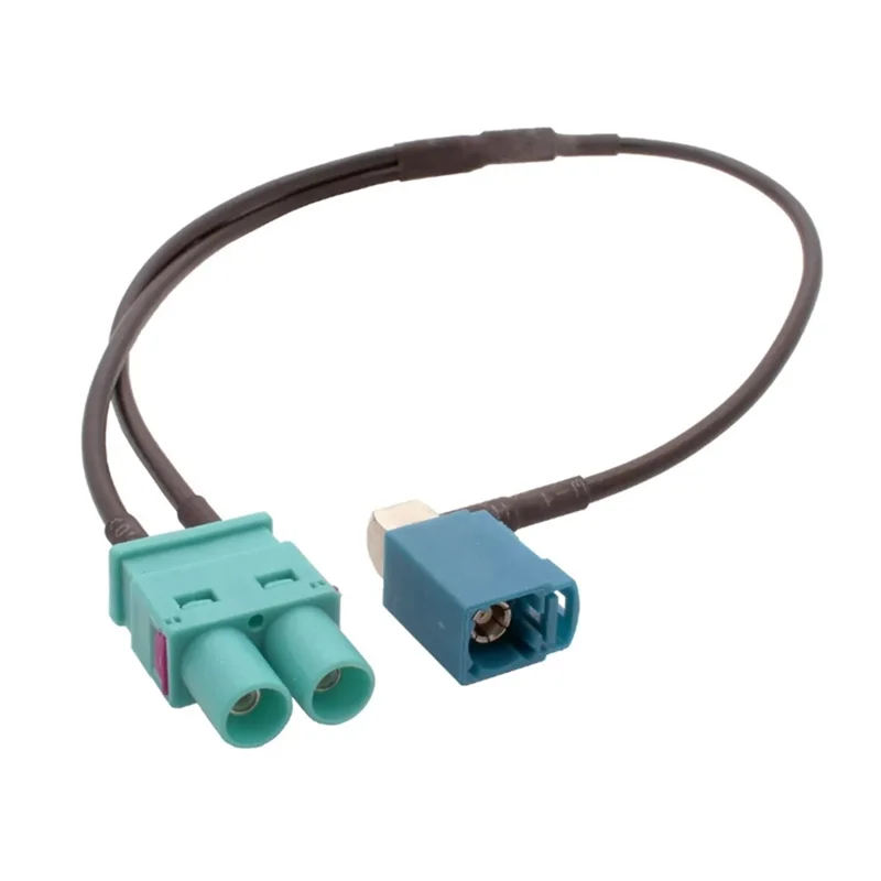 AS95-Y-アンテナラジオアダプタ 2 FAKRA オスヘッドから 1 FAKRA メスヘッドラジオアンテナアダプタコネクタ VW/