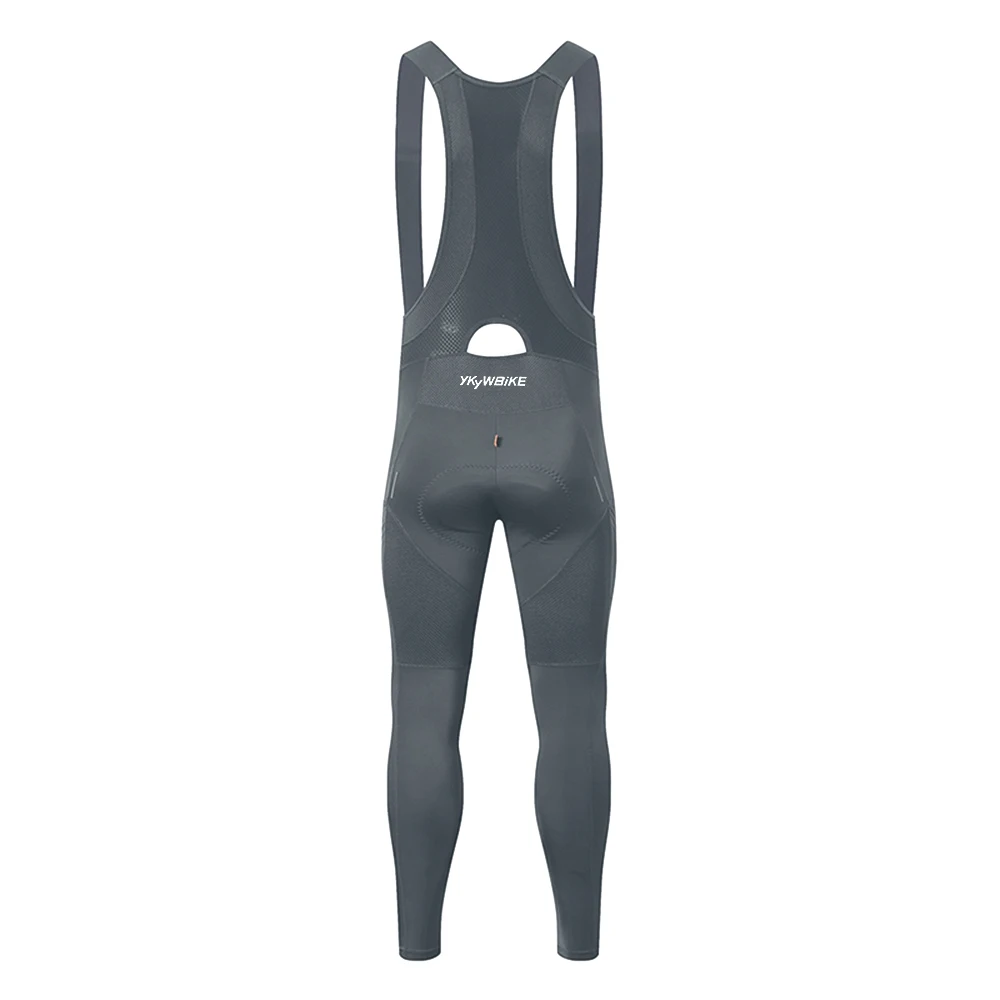 YKYWBIKE Herren Fahrradhosen mit Trägern Lang, 15~20℃, Langstreckenstrumpfhosen, MTB-Fahrradhosen, Profi-Team Rennhosen, 2 Tasch – Detail 15