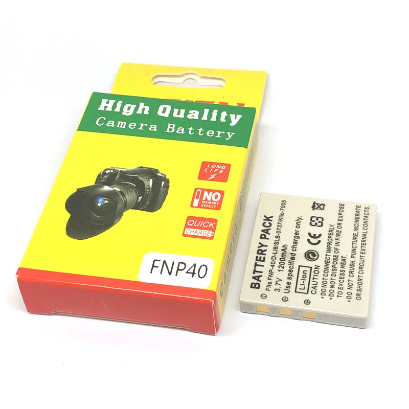 FNP40 NP 40 Battery for FUJIFILM NP-40 NP-40N KODAK KLIC-7005 PENTAX D-LI8 D-Li85 SAMSUN SLB-0737 SLB-0837 BENQ DLI-102