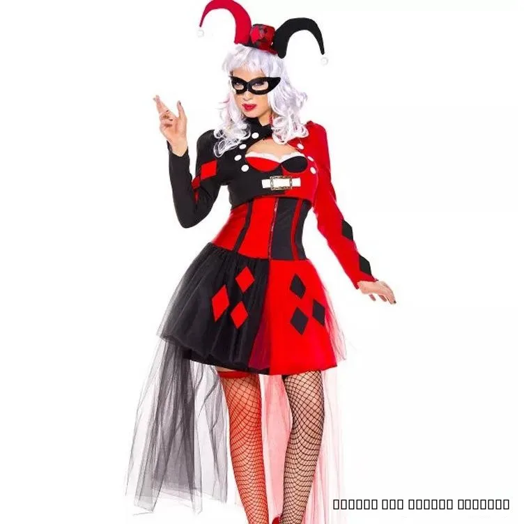 

Новый костюм клоуна из Отряда Самоубийц для Хэллоуина, маскарадный наряд для цирковых выступлений, женский этнический сценический костюм для Хэллоуина