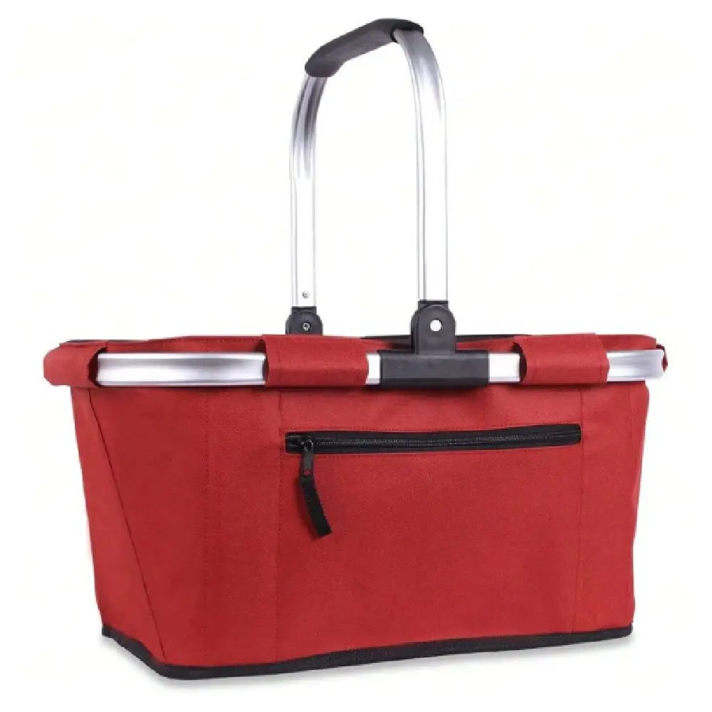 

Basket, Shopping Basket With Handle 22L Collapsible Grocery Basket Portable Folding Bag For Marketing Picnic, Ruby Red,23948881