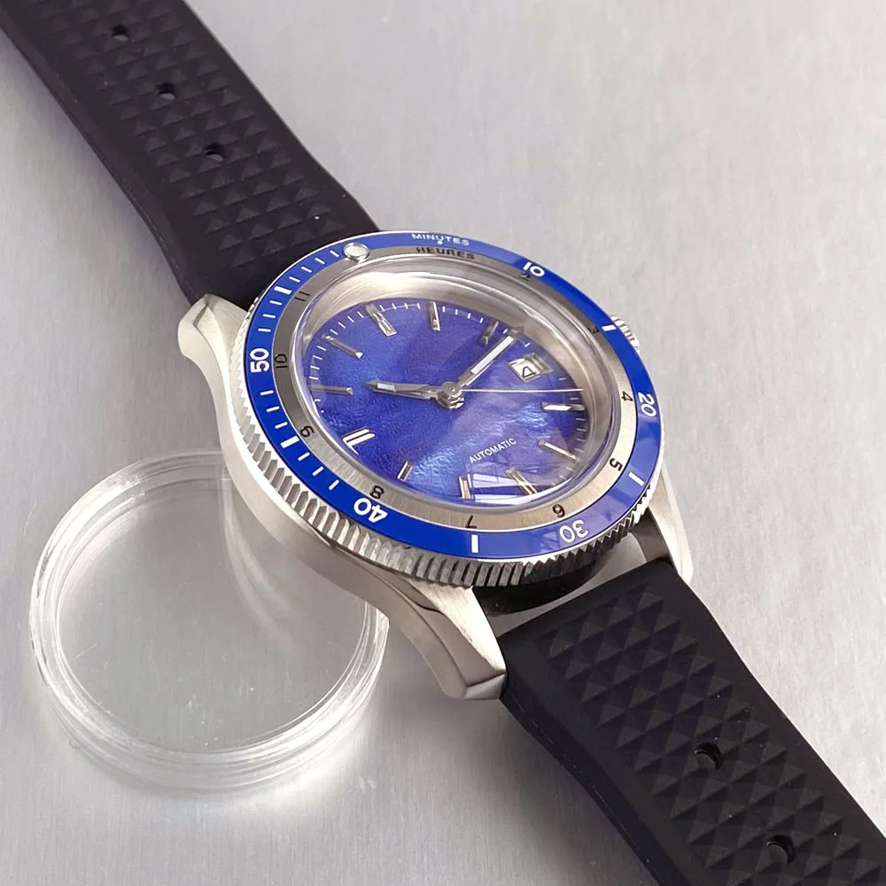 40mm Matte Blue Dial  Blue Bezel 200m Waterproof Japan Automatic NH35A Movement Sapphire Glass Men Diver WristWatches