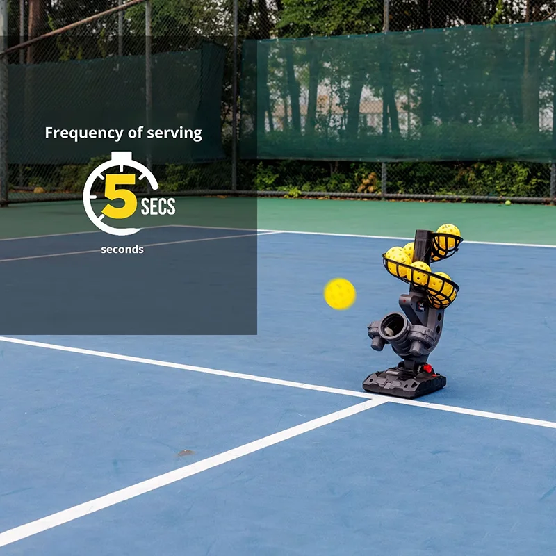 Hot Sale Pickleball Robot Serving Machine with Rebound Net Speed and Frequency Adjustable with APP Remote Control Trainer