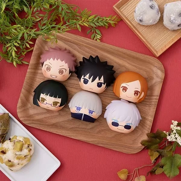 Anime Jujutsu Kaisen Satoru Gojo Itadori Yuji  Cosplay Bread Ball Keychain Cartoon Pinch Playing Charm Keyring Pendant Xmas Gift