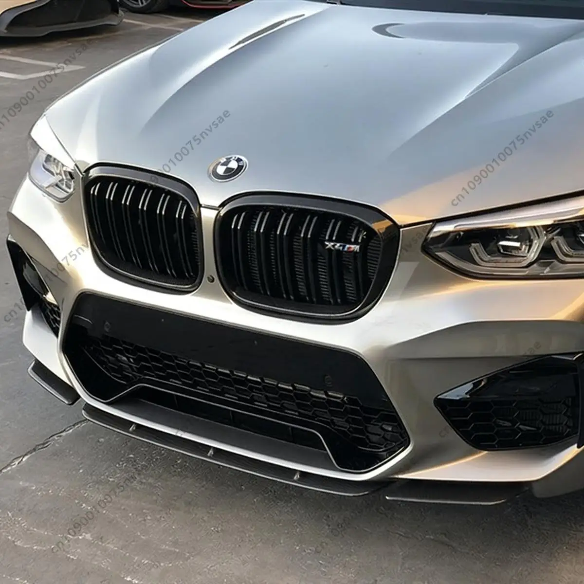 

Накладка на передний бампер для BMW X3M F97 X4M F98 (до рестайлинга, 2019-2021): сплиттер, спойлер, диффузор, защитная накладка под бампер, элементы обвеса
