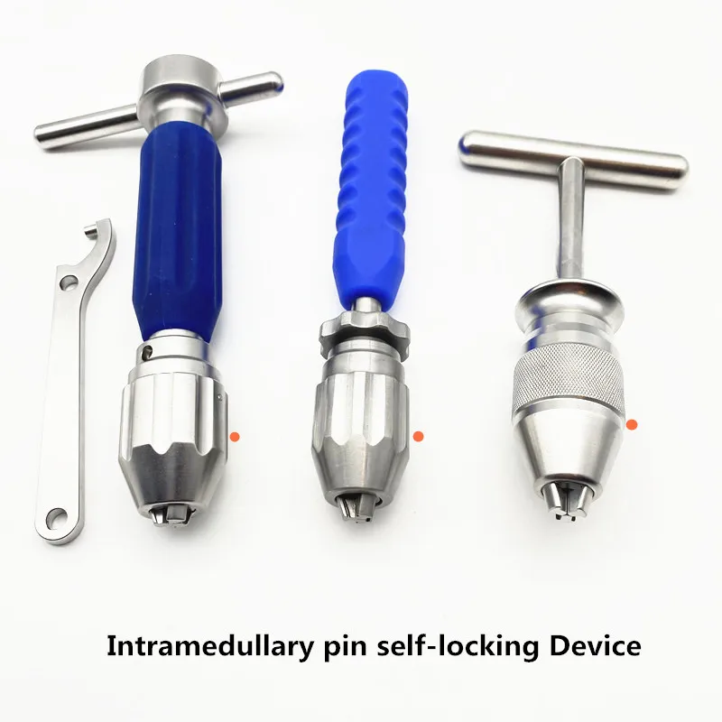 Universal Hand Drill Chuck Handle for Intramedullary Pin Insertion Self-locking Veterinary Orthopedic Instrument
